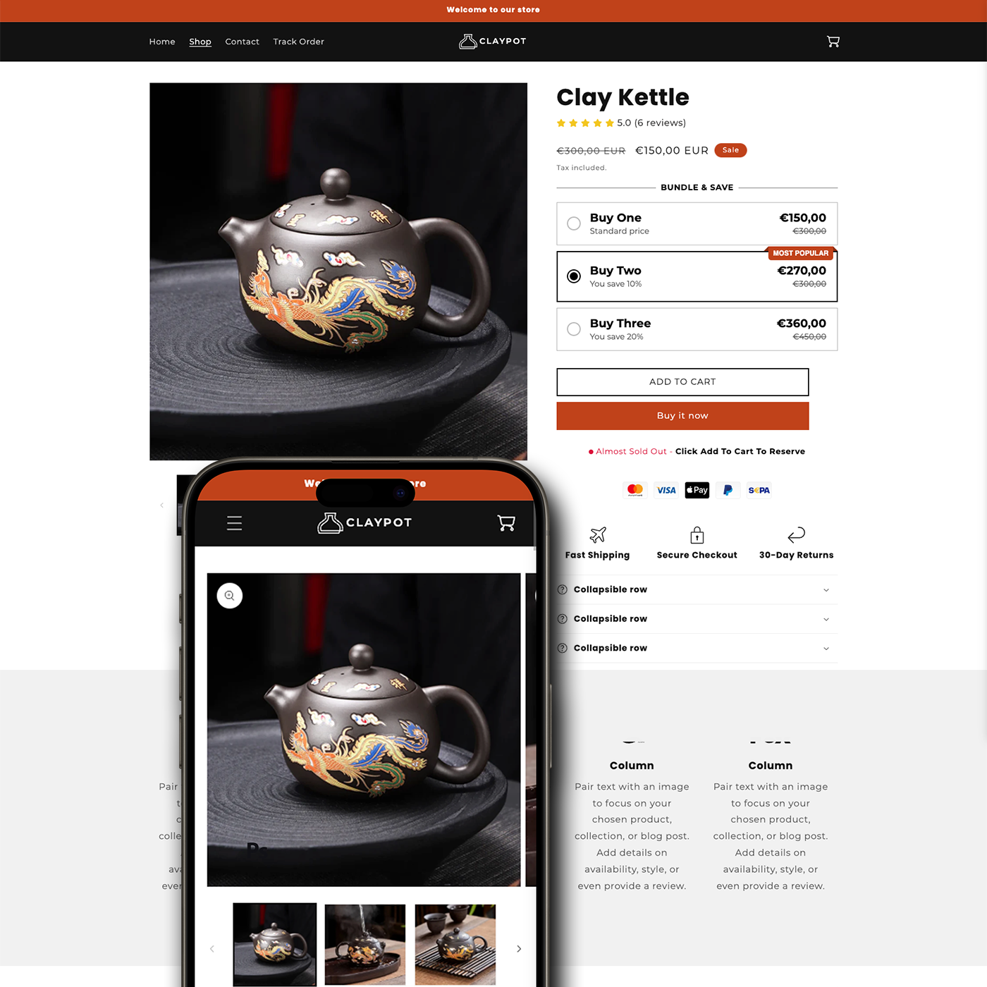 Kuickthemes™ Clay Tea Pot
